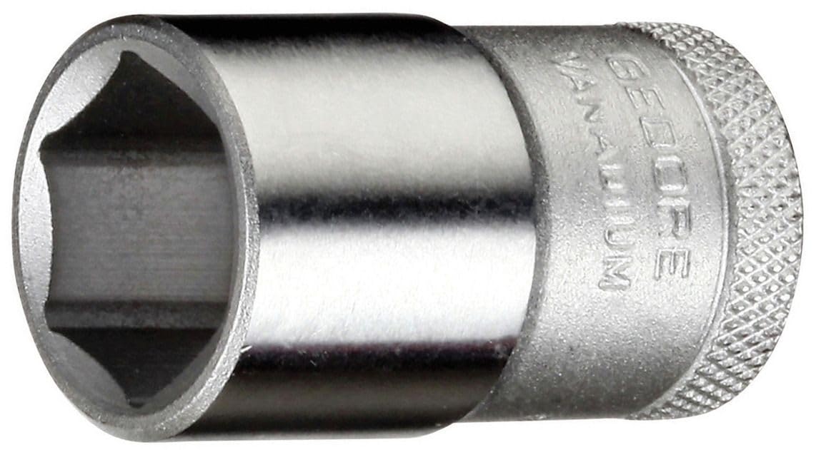 GEDORE Socket, 1/2" 12.5 mm drive, Hexagonal, 33 mm width, Tool, 19 33, Chrome-plated steel — image 1