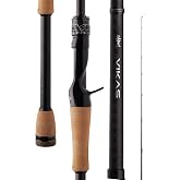 PURELURE Vikas Bass Fishing Rod Extra Fast Action 6'6'' ML/6'7'' M/6'9'' MH | Lightweight 30+36T Carbon Fiber Spinning &amp; Casting Rod 2pcs, Fuji Alconite Guides, Fuji ECS/VSS Reel Seat, Split Cork Handle