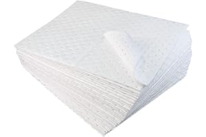 Premium Oil Absorbent Pads/Mats (Oil/Fuel Only) - Heavy Weight Economical Oil Only Absorbent Pads, 50 Cm Length X 40 Cm Width