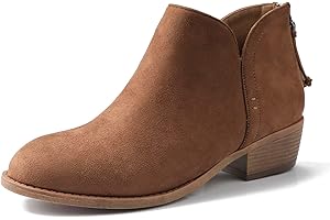 NinetinGel Ankle Boots for Women.Women's Low Heeled Booties.Fashion Thick Heel Design
