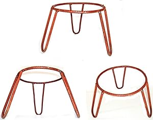 Bhagwati Matka Stand Plant Pot Stand - Iron (Set Of 3 Pcs)