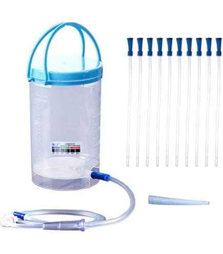 Reusable Enema Kit, MTSXDYT Complete Home Colonic Irrigation Kit, 1200ml Coffee Enema Bucket Kit - Suitable for Coffee, Water Therapy