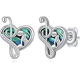 Music Note Earrings Sterling Silver Earrings for Women Music Jewelry Gifts for Women