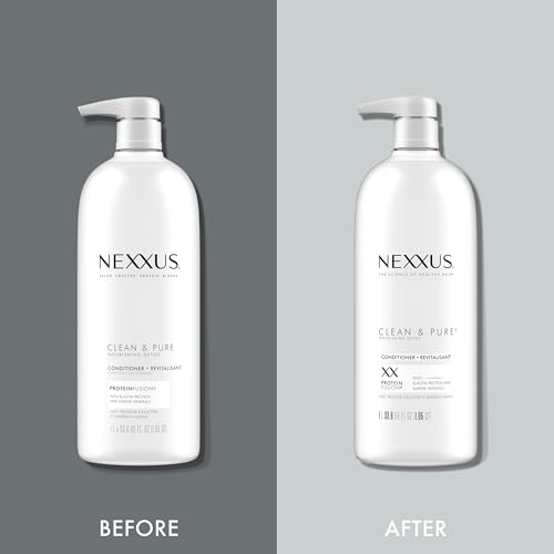 NEXXUS CLEAN AND PURE CONDITIONER, WITH PROTEINFUSION, NOURISHED HAIR CARE SILICONE, DYE AND PARABEN FREE 33.8 OZ