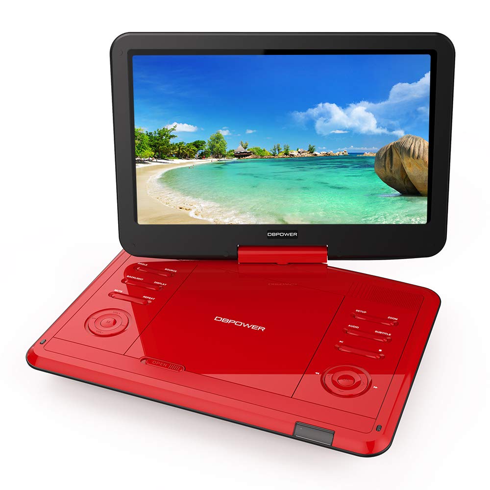 DBPOWER 12.1" Portable DVD Player with Rechargeable Battery, Swivel Screen, Supports