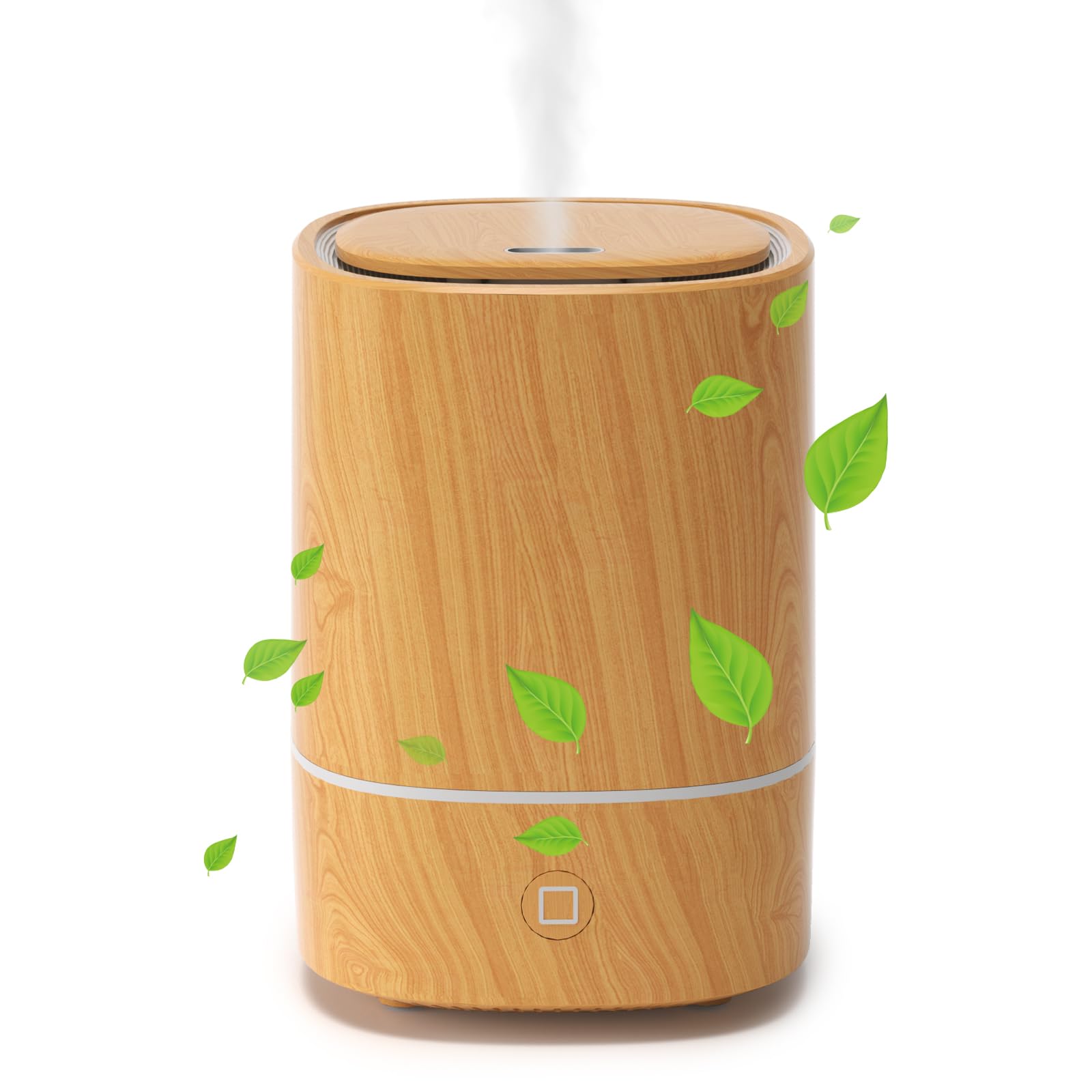 【2025発売新モデル・一台多役】加湿器 小型 アロマディフューザー 次亜塩素酸水対応 除菌 超音波式 卓上 アロマ対応 LEDライト7色 お手入れ簡単 静音 省エネ 空焚き防止 加湿器 小型 コンパクト お手入れ簡単 乾燥対策 寝室 部屋用（ライトウッド）商品画像
