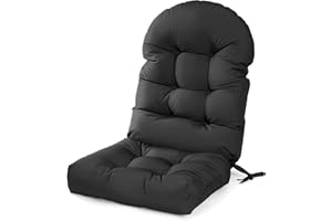 mudilun Outdoor Adirondack Chair Cushion High Weather Resistant Tufted Waterproof Lounge Cushion Anti-Slip Thickened High Back Patio Seat Pads