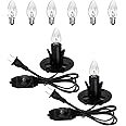 OHLGT Himalayan Salt Lamp Cord Replacement with Dimmer Switch(2-Pack) and E12 Halogen Salt Lamp Bulbs(6-Pack)