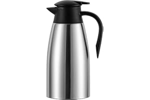 Dyserbuy 68Oz Thermal Coffee Carafe, Insulated Stainless Steel Double Walled Vacuum Flask/Coffee Carafes with Press Button To