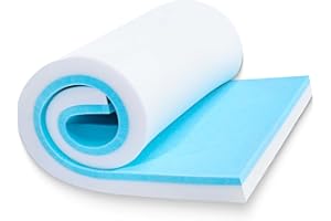 Tohetsuzp High Density Upholstery Foam Cushion - 2" Thick x 24" x 72", Gel Memory Foam Support Padding for Seat Cushion Repla