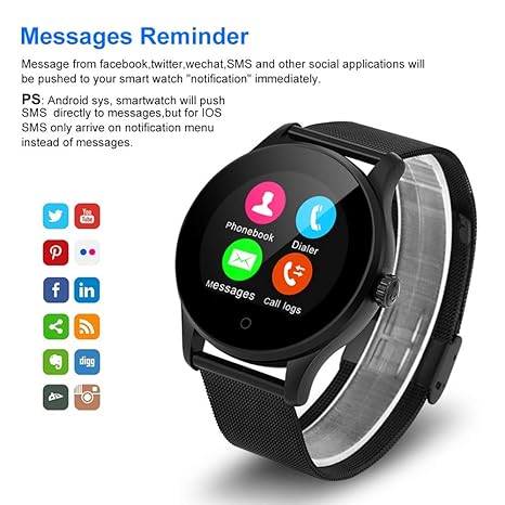 Amazon.com: Bond K88H Bluetooth Smart Watch Phone MTK2502 ...