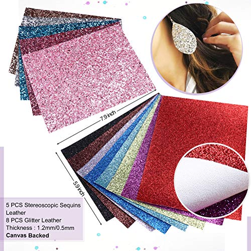 2 Leather+Synthetic+Glitter+Pearlized+Metallic