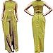 shekiss Women's Sleeveless Print Sexy Stretch Party Bodycon Club Dress With Pants