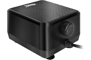 hygger 160GPH/250GPH Adjustable Air Pump for Aquarium, 5W/10W Betta Fish Tank Aerator Oxygen Pump with 2 Ports for 20-600 Gal