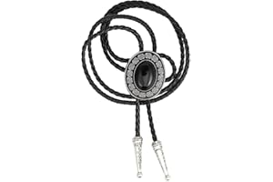 HUABOLA CALYN Bolo tie, Handmade Round Shape Western Cowboy Bola Tie