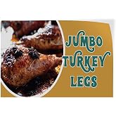 Jumbo Turkey Legs #1 Indoor Store Sign Vinyl Decal Sticker 8"