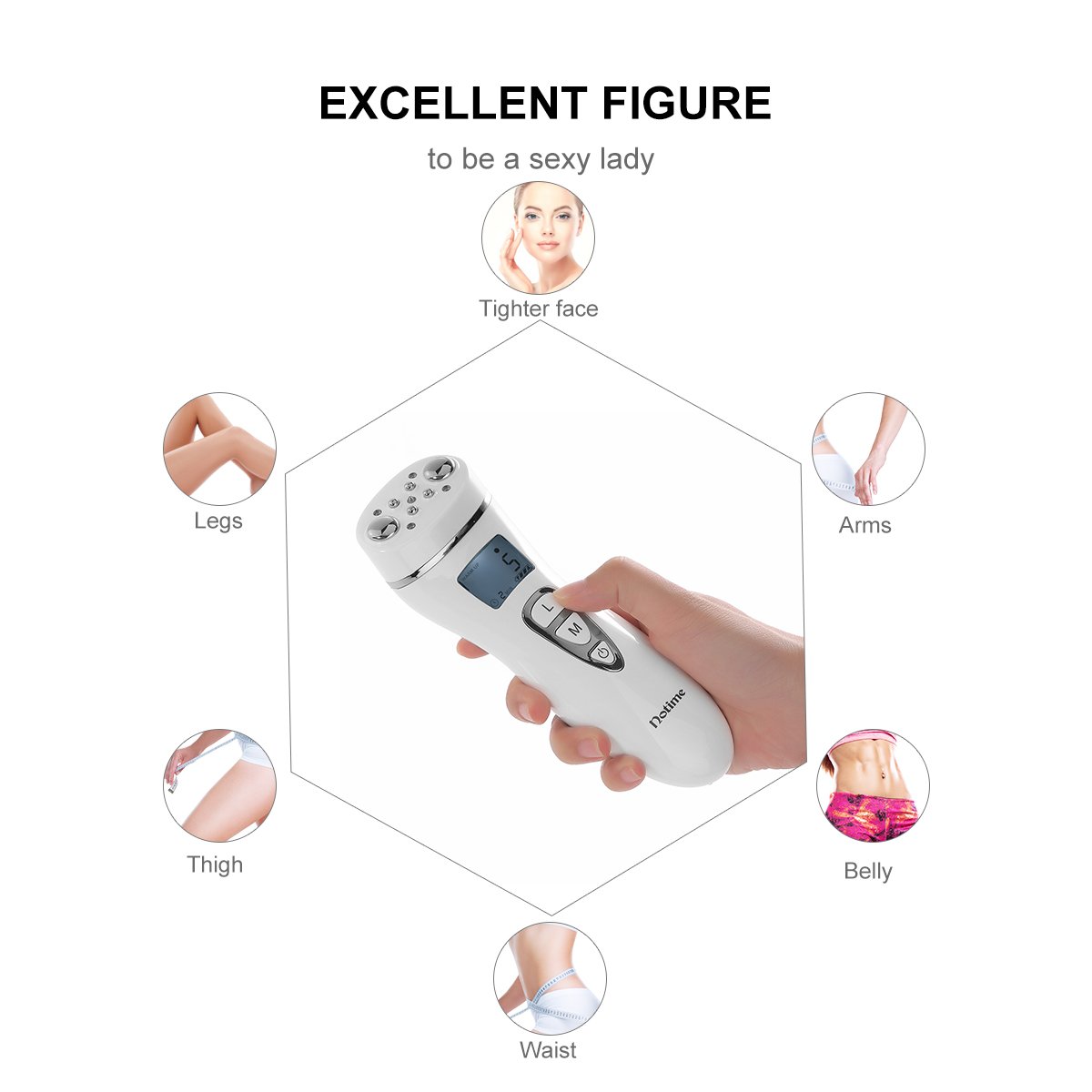 Electric Face Body Lymphatic Drainage Machine Hand Held Therapeutic