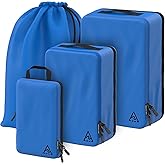 4-Piece Luxury Compression Packing Cubes & Bags for Travel – Maximize Space in Luggage with HybridMax Double-Capacity Design, 50 Luggage Tags, Patented Suitcase Organizer Bags, Lifetime Satisfaction