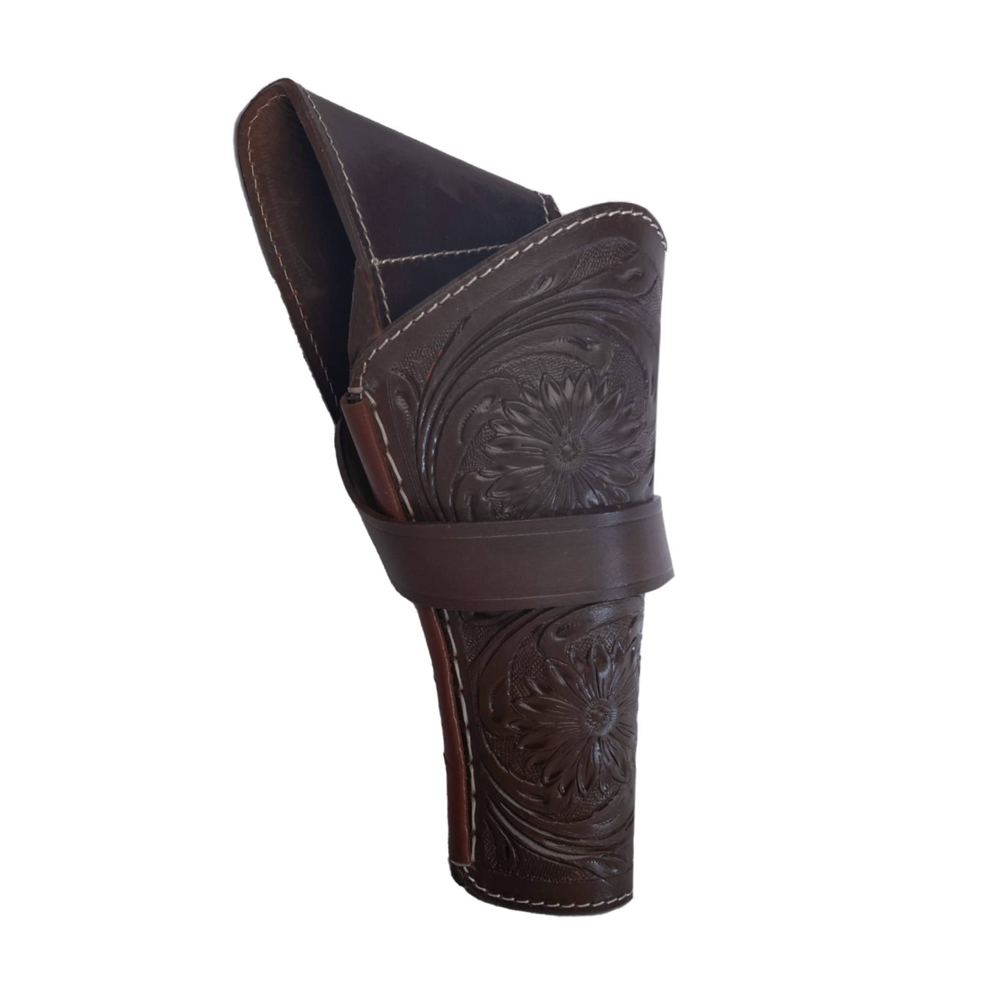 Hulara Full Grain Buff Leather Cross Draw Holster for 4" to 6" Revolvers