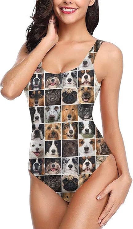 Amazon 犬のすべての種類の女性のビキニワンピース水着バックレス水着水着xl ワンピース 通販
