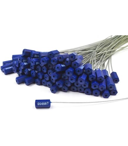 200 Pcs Steel Security Cable Seals 11.8 Inch Numbered Anti-tamper