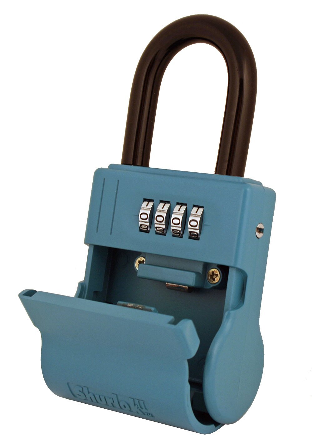 ShurLok SL600W 4 Dial Numbered Key Storage Combination Lock Box, Blue