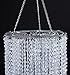 FlavorThings 2 Tiers Clear Beaded Hanging Chandelier Light Fixture W8.5 X H20.5 Great idea for Wedding Chandeliers Centerpieces Decorations and Any Event Party Home Decor (Clear Non-Iridescent)