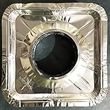 40 Square Universal Aluminum Foil Square Gas Burner Disposable Liners BibCovers WHOLESALE