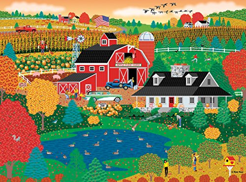 Apple Pond Farm Fall 1000pc Puzzle By: Americana Artist, Mark Frost