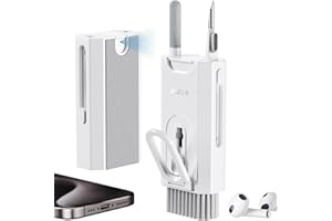 Aijeff Cleaner Kit for Airpod, Keyboard Cleaner for Laptop, MacBook, Screen Cleaner with Spray and Microfiber Cloth, Multifunctional Cleaning kit for Keyboard, Earphone, Smartphone, Tablet-White