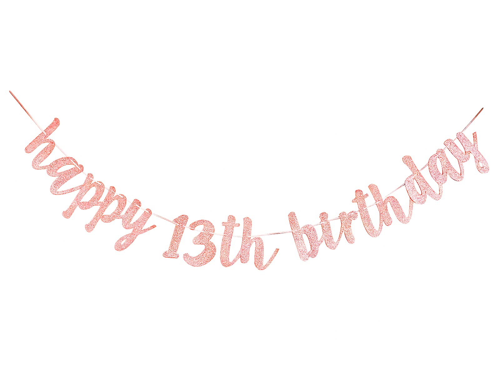 bng-bng 13th Birthday Banner for Girls Rose Gold Official Teenager Party Decorations Girl Happy 13th Birthday Bunting Banner For 13 years Old Party Decor Supplies Photo Backdrop Rose Gold
