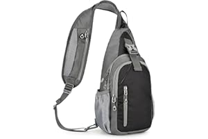 W WINTMING Sling Bag for Men Chest Bag with USB Charging Port Crossbody Shoulder Bag for Hiking