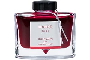 PILOT Iroshizuku Bottled Fountain Pen Ink, Momiji, Autumn Leaves (Red) 50ml Bottle (69208)