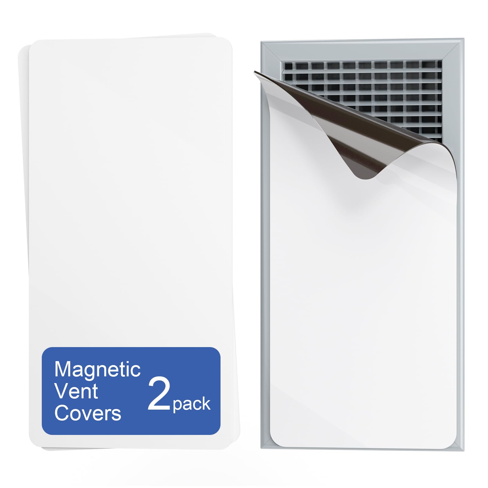 Photo 1 of HOXHA Strong Magnetic Vent Covers, 5.5” × 12” Vent Cover Magnetic, Home and RV Vent Magnet Cover for Air Vents Wall Ceiling Floor, 2 Pack