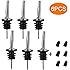 6PCS Stainless Steel Pourers, BALTRE Speed pourer, Liquor Bottle Pourers and Vinegar Tapered Stopper Spout, Suitable for 1 inch Bottle Mouth, Free Gift Sealed Dust Caps