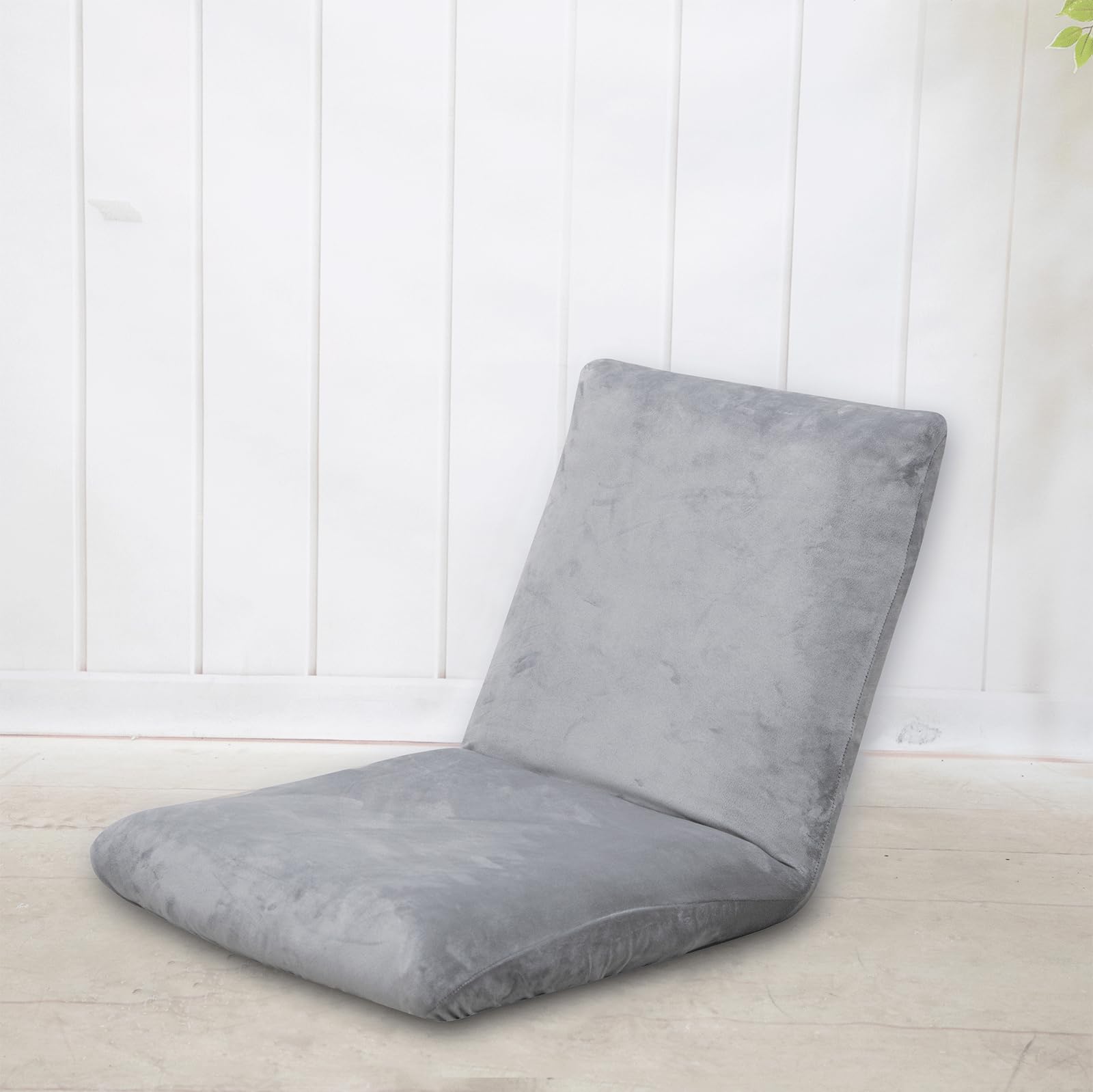 Photo 1 of *******SIMILAR***** EFELIM Velvet Floor Gaming Chair Cover Only, Padded Floor Chair Slipcover Adjustable Floor Chair with Back Support Chair Cover Meditation Lounge Chair Protector Cover (Grey)