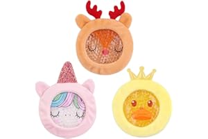 Hilph Kids Ice Packs for Boo Boos, Reusable Cold Packs with Sleeves for Kids Injuries, Toddler Animal Ice Packs Hot Cold Therapy for Kids Bumps, Swelling, Wisdom Teeth (3 Packs)