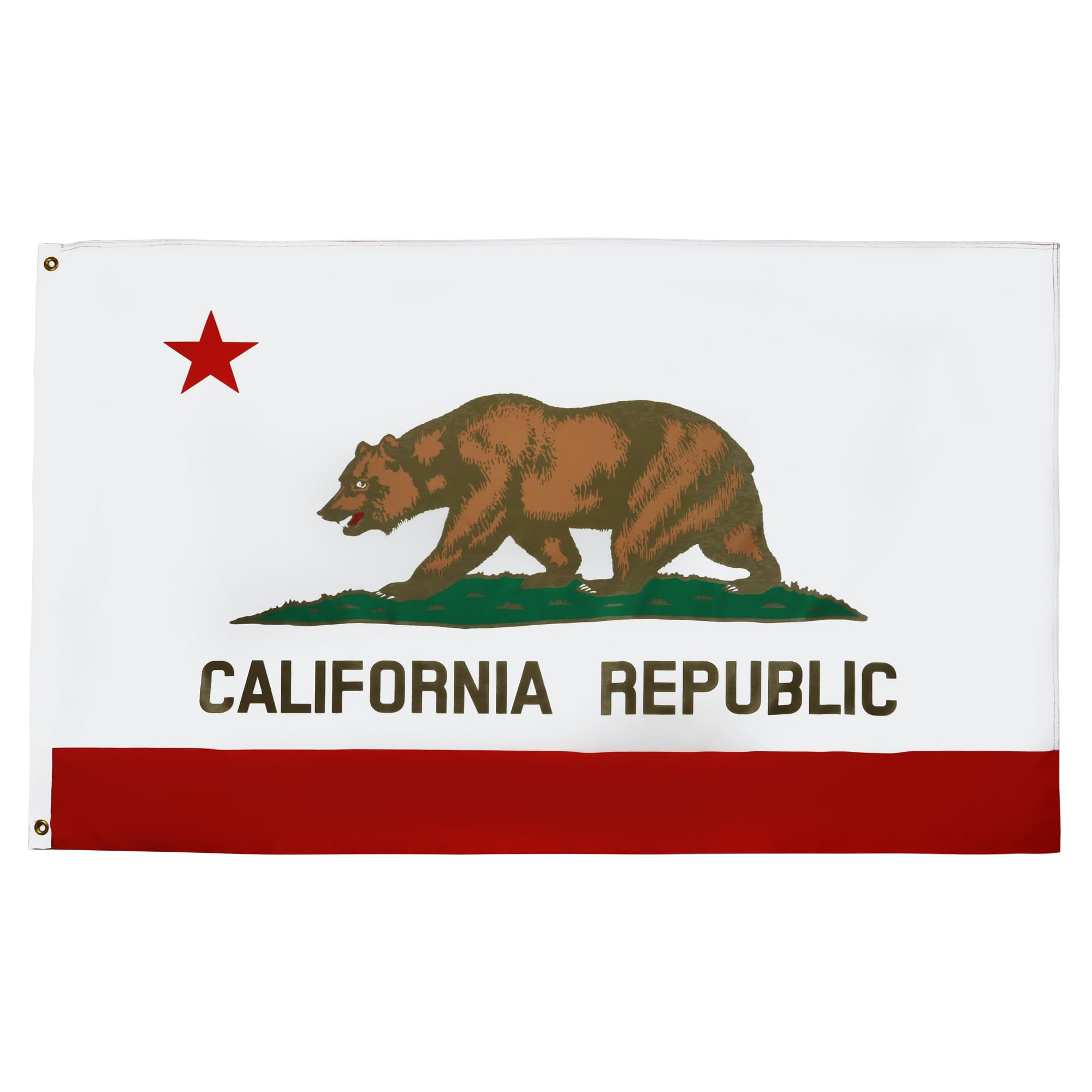 Photo 1 of AZ FLAG - California Flag - 2x3 Ft - 100D Polyester Californian Banner with Two Metal Grommets - Fade Resistant - Vivid Colors - 2' x 3' Feet - 90x60 Cm