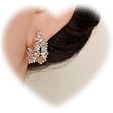 Handmade Vintage C Shape Earrings Small Half Hoop Earrings Wrapped Hoop Dangle Earrings Double Gold C Shape Earrings Irregular Studs Earrings Jewelry for Women and Girls Gifts