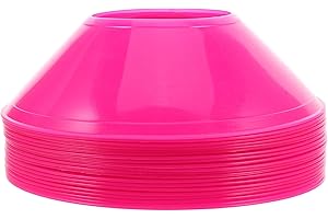 iplusmile 20pcs Pink Soccer Training Cones Compact Stackable Plastic Agility Discs for Football Basketball