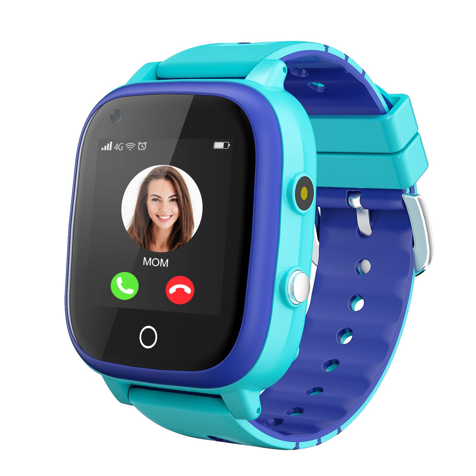 Topchances 4G Smartwatch for Girls Boys, Smart Watch for Kids, IP67 Waterproof WiFi Smartwatch Phone with GPS Tracker Video Call Phone Call SOS for Kids Children 3-14 Years Old Birthday Gifts (Blue)