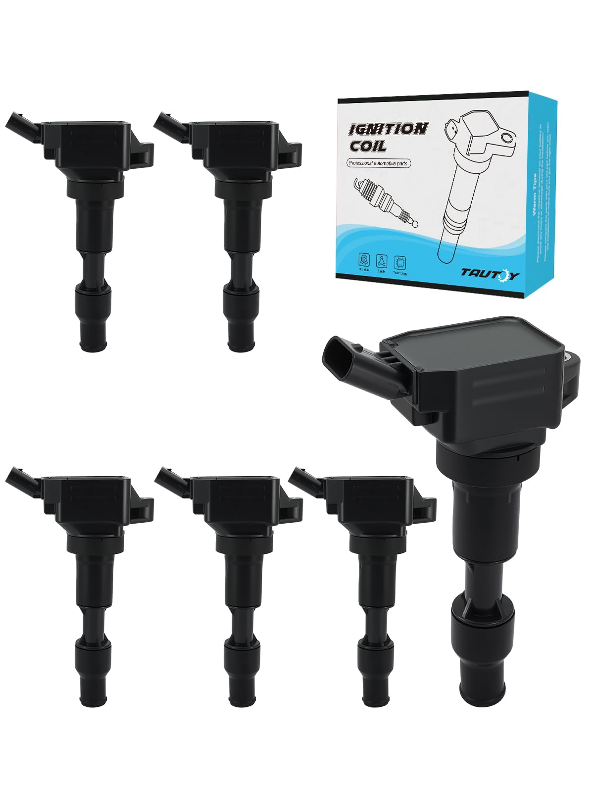Photo 1 of TAUTOY Set Of 6 UF863 Ignition Coil Pack (3.3L 3.8L) 2016-2025 For Kia K900 Sorento Stinger Sedona Cadenza Telluride,For Hyundai Palisade,For Genesis G70 G80 G90, Replace # 273103L030
