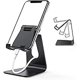 ORIbox Cell Phone Stand, Adjustable Phone Stand for Desk, Aluminum Desktop Solid Universal Desk Stand