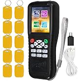 HERNAS RFID Reader Writer Duplicator, Multi Frequencies RFID Smart Card Programmer, Encrypted Card Decoder, with Writable Key Fobs Cards, Free Software (Only for Access Control Using)