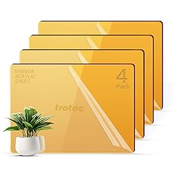 4-Pack Gold Mirror Acrylic Sheets 23.75" x