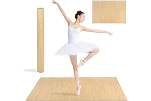 5MM Extra-Thick Marley Dance Floor, 90x120CM Dance Floor Mat, Non-Slip Shock-Absorbing Portable Marley Floors, Ballet Jazz Po