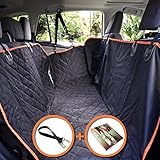 PETerials Car Dog Seat Cover, Hammock & Protector - Comfortable, Waterproof & Rip-Resistant Material - Heavy Duty & Durable With Extra Side Flaps & Zippers - Ideal Present For All Dog Lovers & Owners
