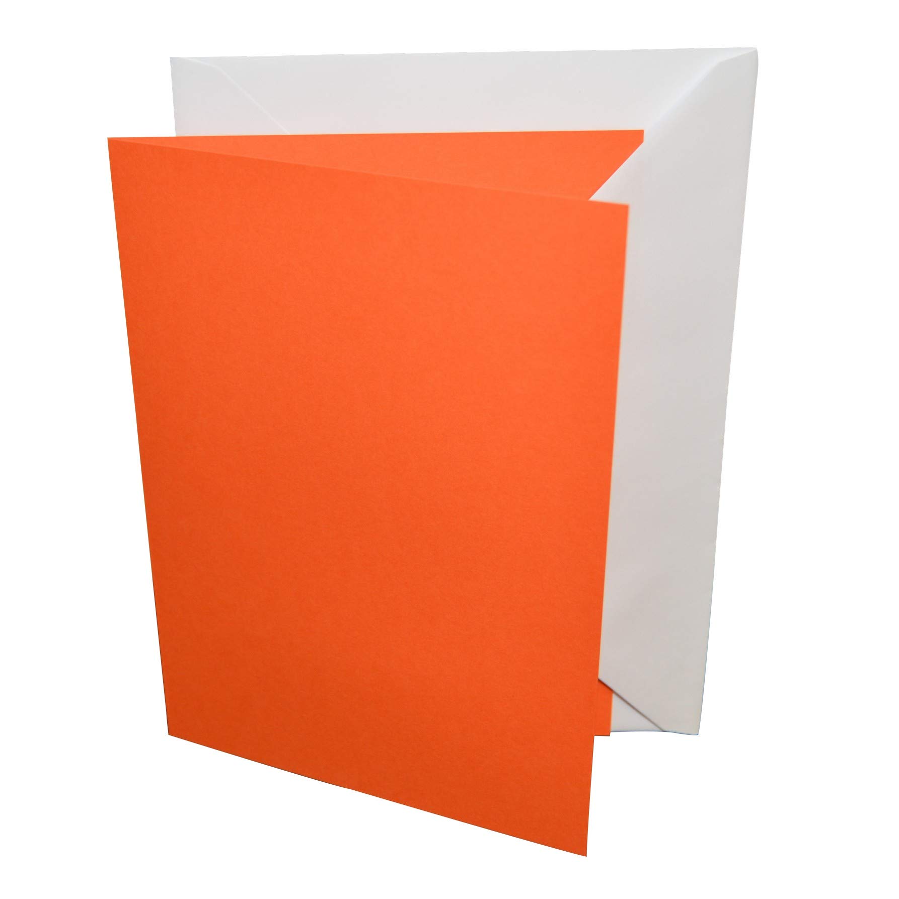 5"x7" Coloured Greeting Card Blanks with White Envelopes – StellaWeds® (Orange, 10 Pack) — image 1
