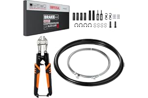 CNC Universal Bike Brake Cable Kit,Bicycle Brakes Cables Set with Stainless Steel Wire Cutter-Front and Rear V-Brake Cable 2.