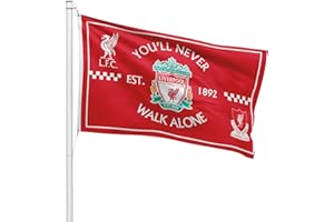 FOMSTOREG FC Liverpool You'll Never Walk Alone Flag Banner 3x5 feet Soccer Indoor Outdoor Football Flag Soccer 2 Grommets Included